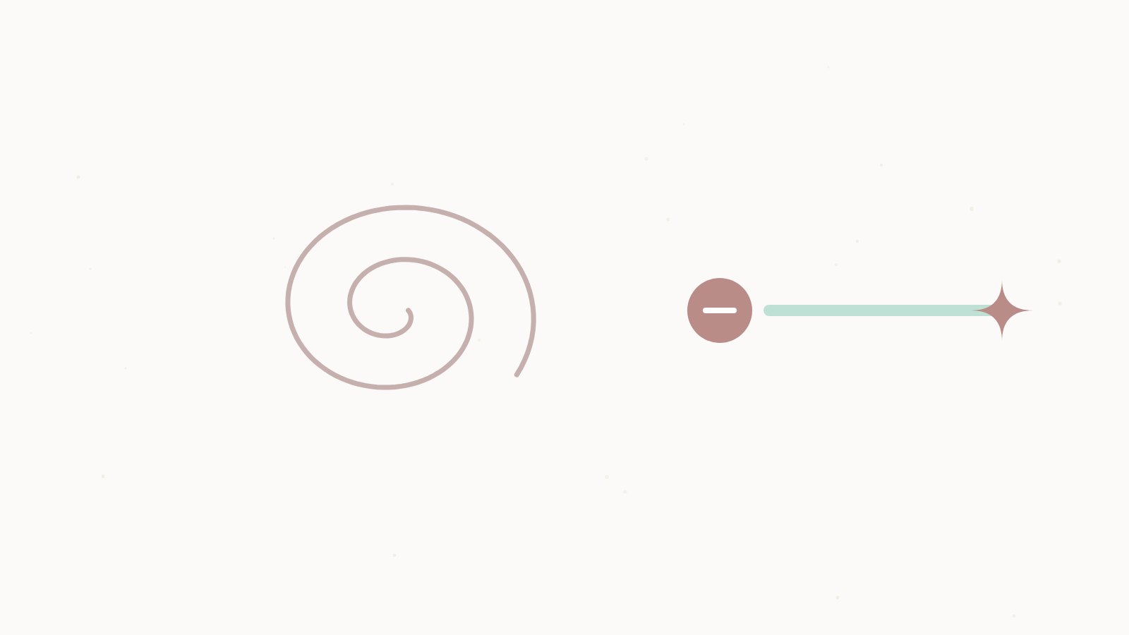 Illustration: Ein deutlicher Punkt auf einer Linie, an dem die Linie endet