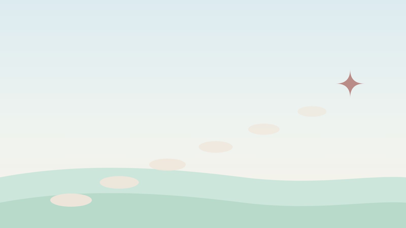 Illustration: Kleine Trittsteine, die zu einem Stern führen